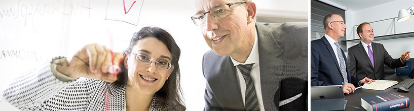 Dr. Peter Leidel und Silvia Saxinger beim Abhaken einer Checkliste
